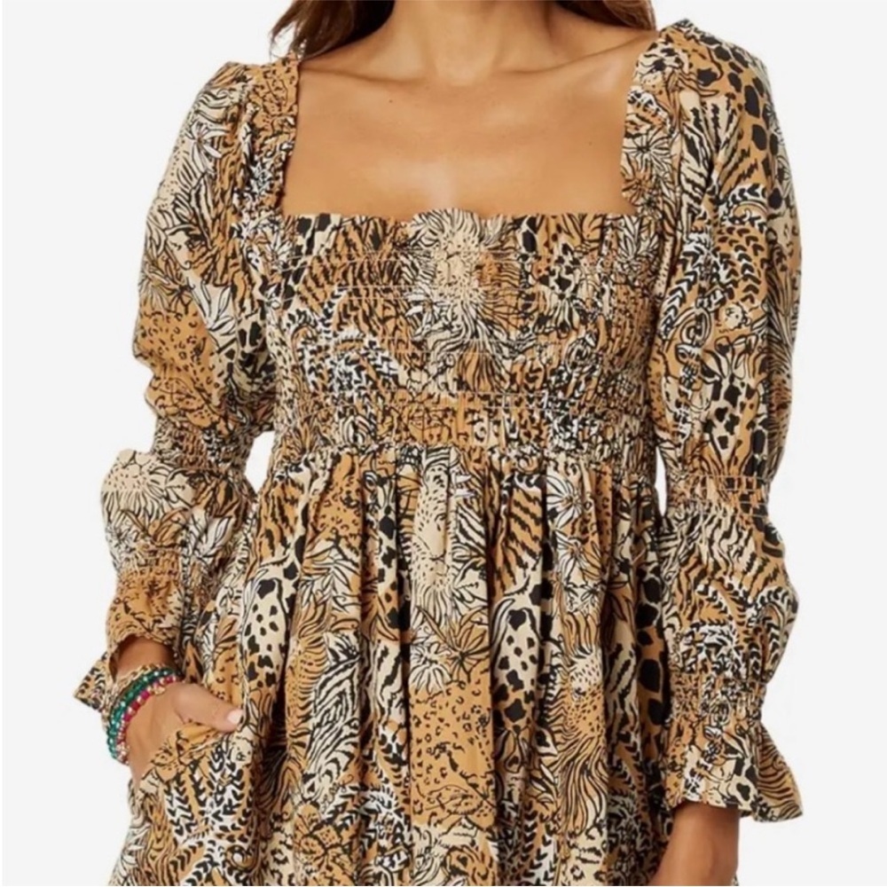 NWT Lilly Pulitzer Women's Beyonca Long Sleeve Dress large - Picture 2 of 8